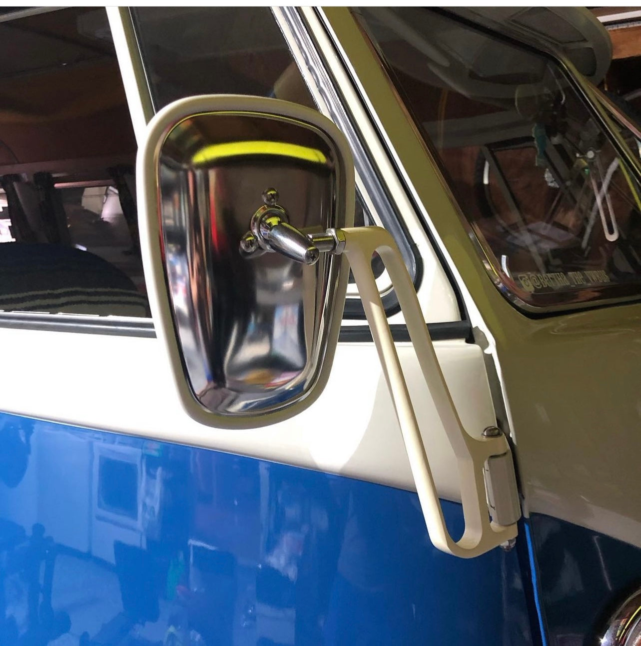 Mirrors with Ivory side rubber frame - Pair