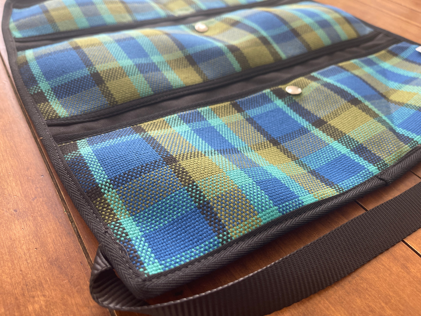 Seat Hanging Storage Westfalia Plaid - Blue