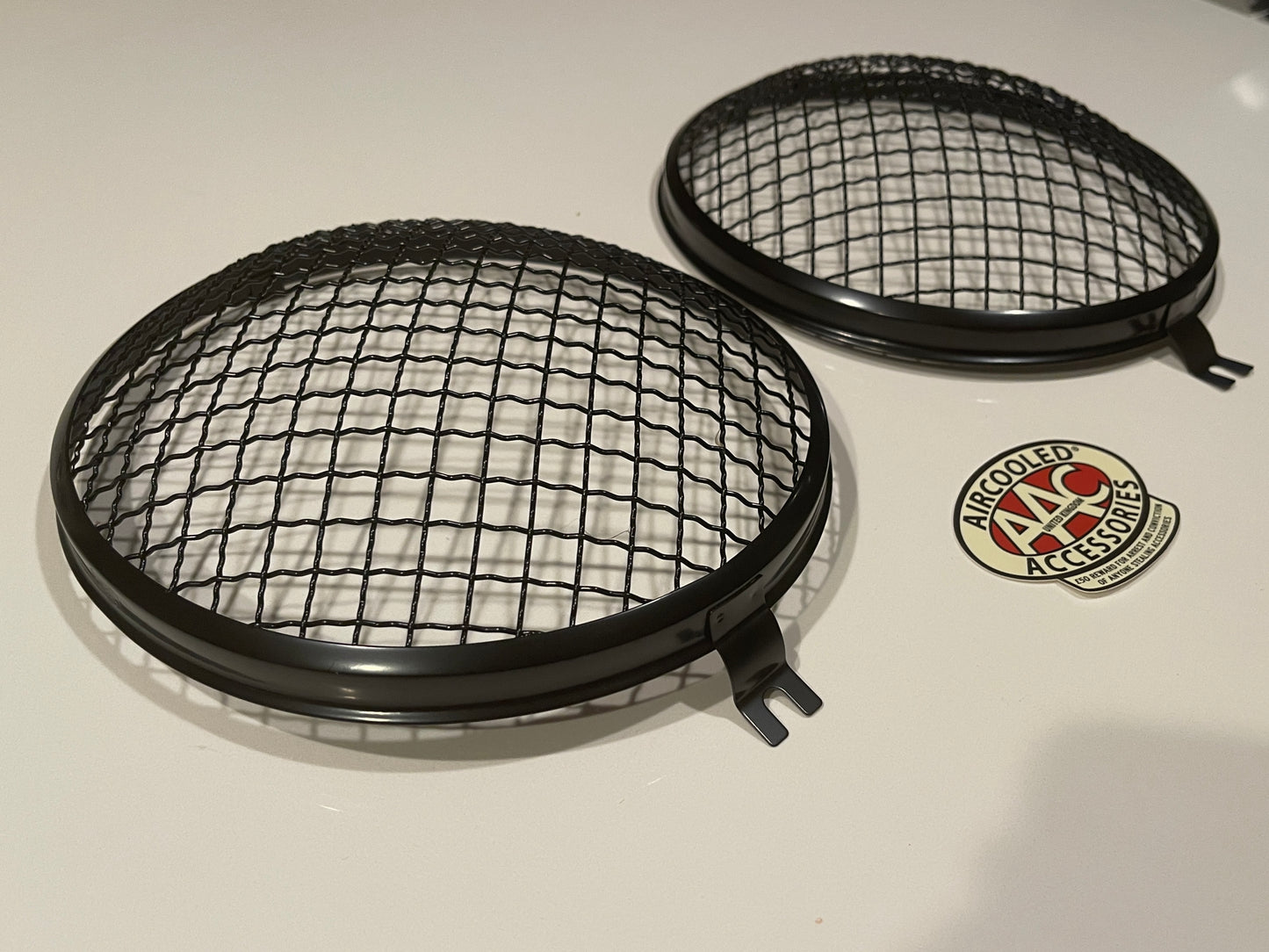 Vintage style Mesh Headlight Grills (splitscreen bus & pre 67 bug) - Black
