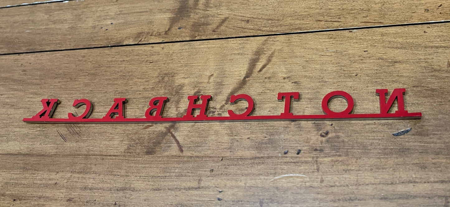 NOTCHBACK Stainless Steel Script