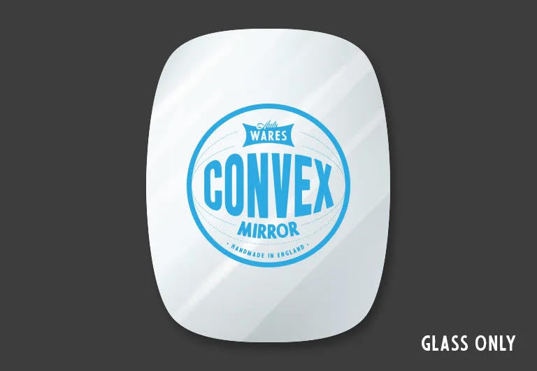 BAY WINDOW CONVEX MIRRORED GLASS, 1967 - 1979 - GLASS ONLY