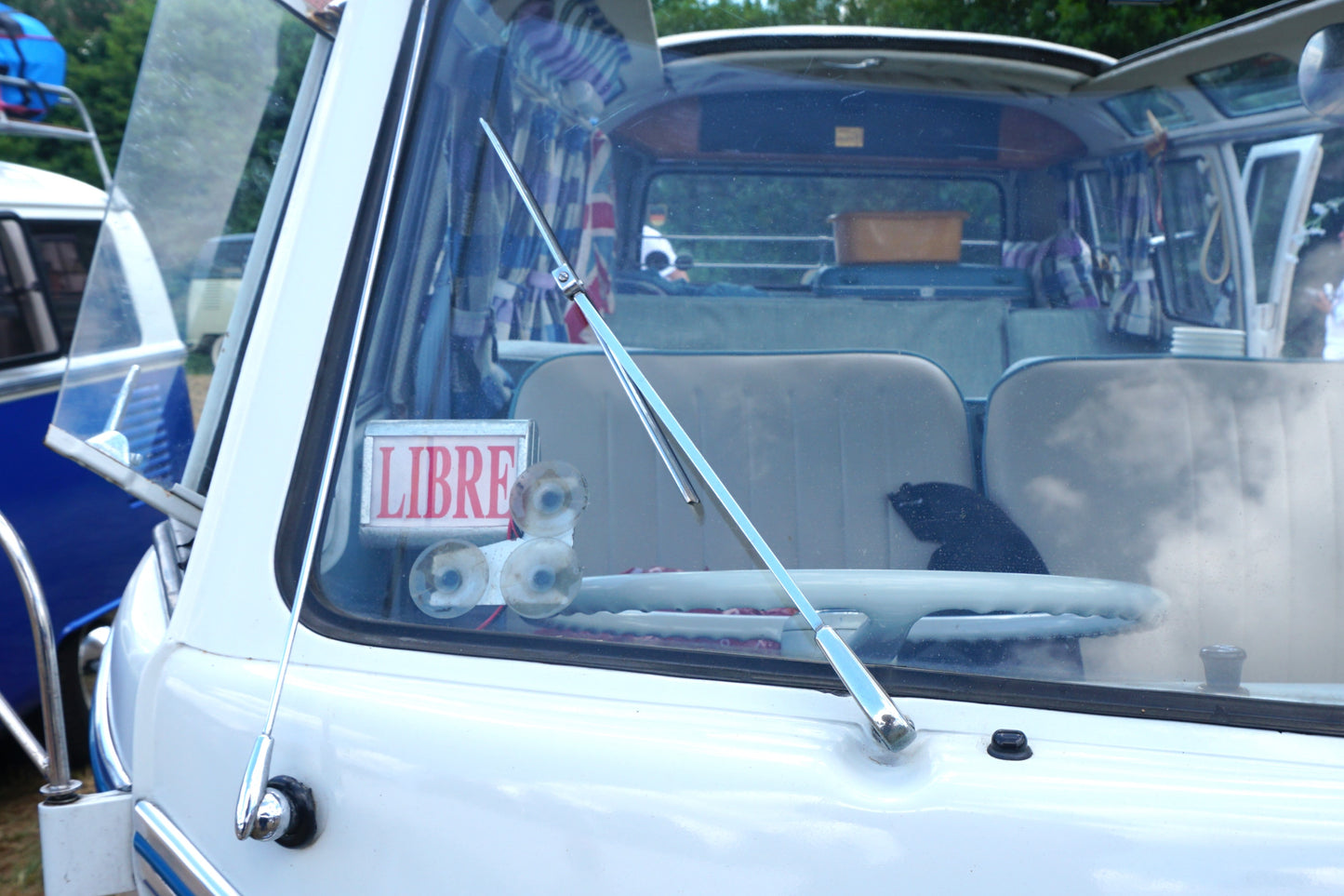 Wiper arm & blade kit fits Bus 1957-1964 - Chrome/Stainless Steel