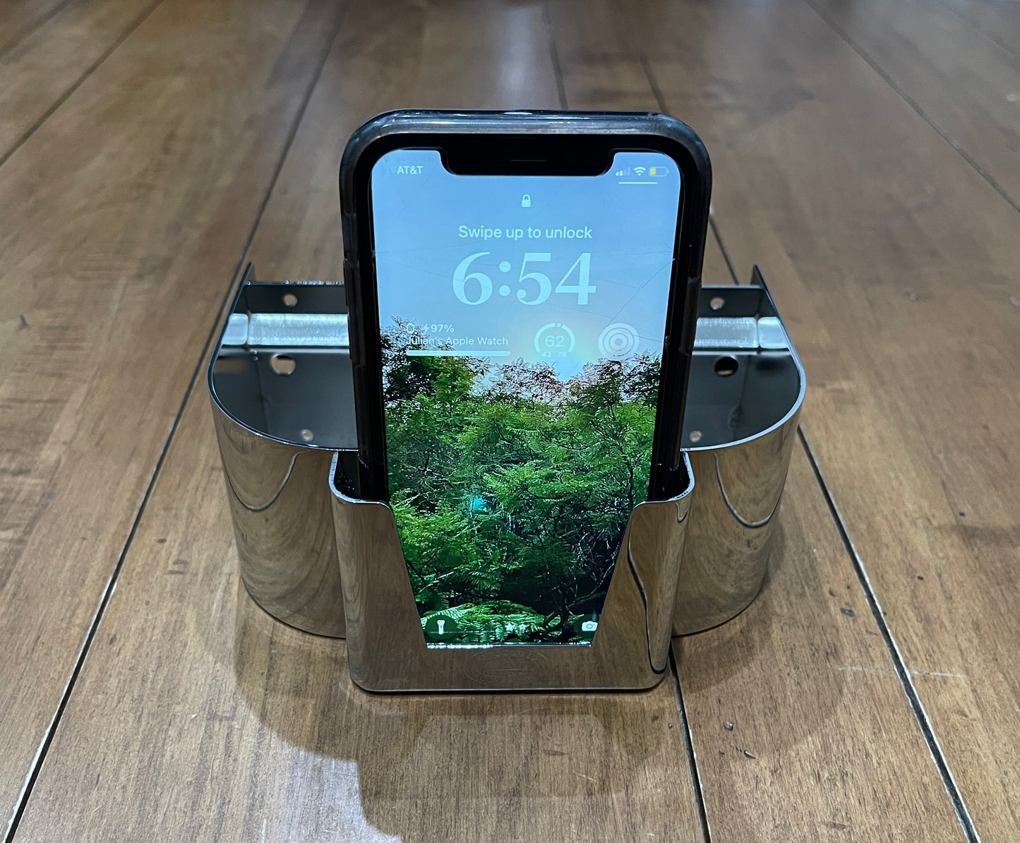 Baywindow Bus Dual drink and phone holder by AAC - Chromed