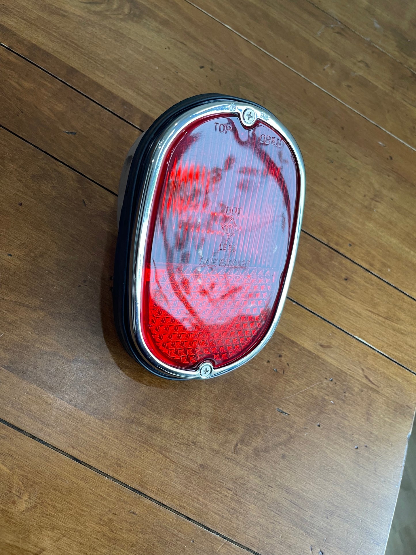 Rear light complete units with SWF lense and chromed ring fits bus 1962 - 1971 pair.