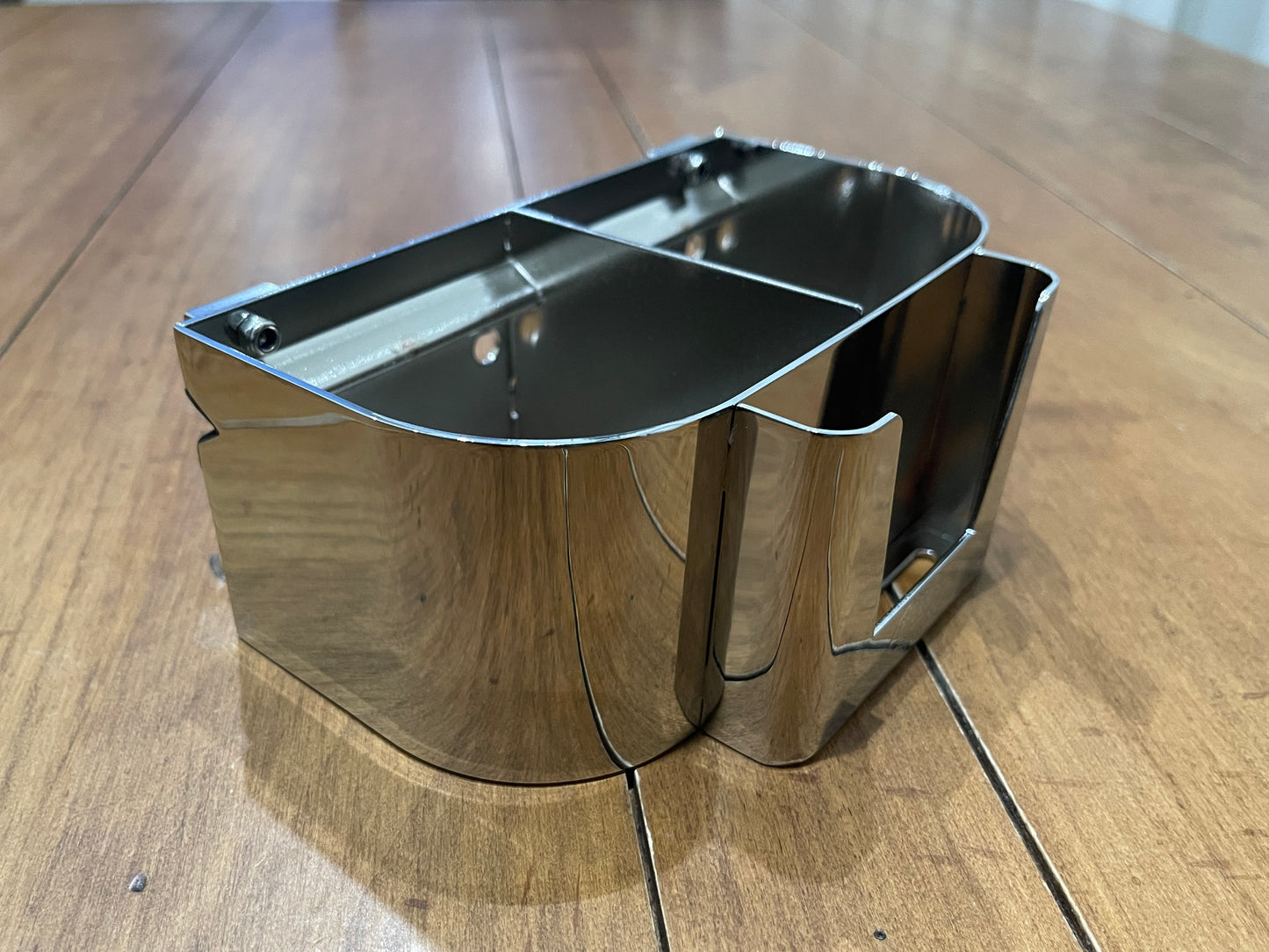 Dual Drink and Phone Holder Beetle - Chromed