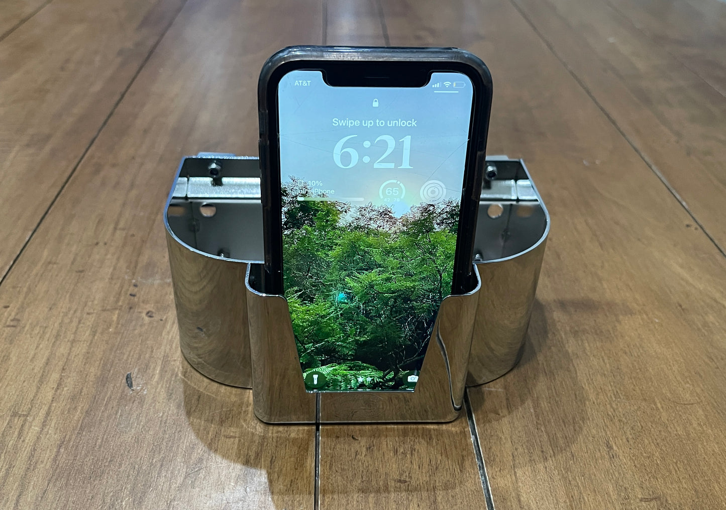 Dual Drink and Phone Holder Beetle - Chromed