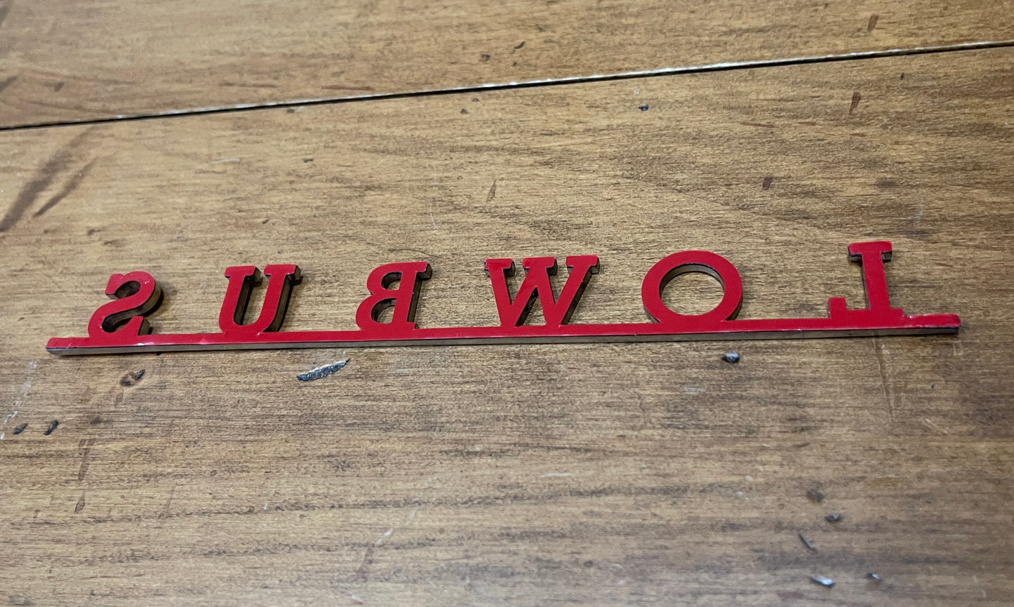 LOWBUS Stainless Steel Script
