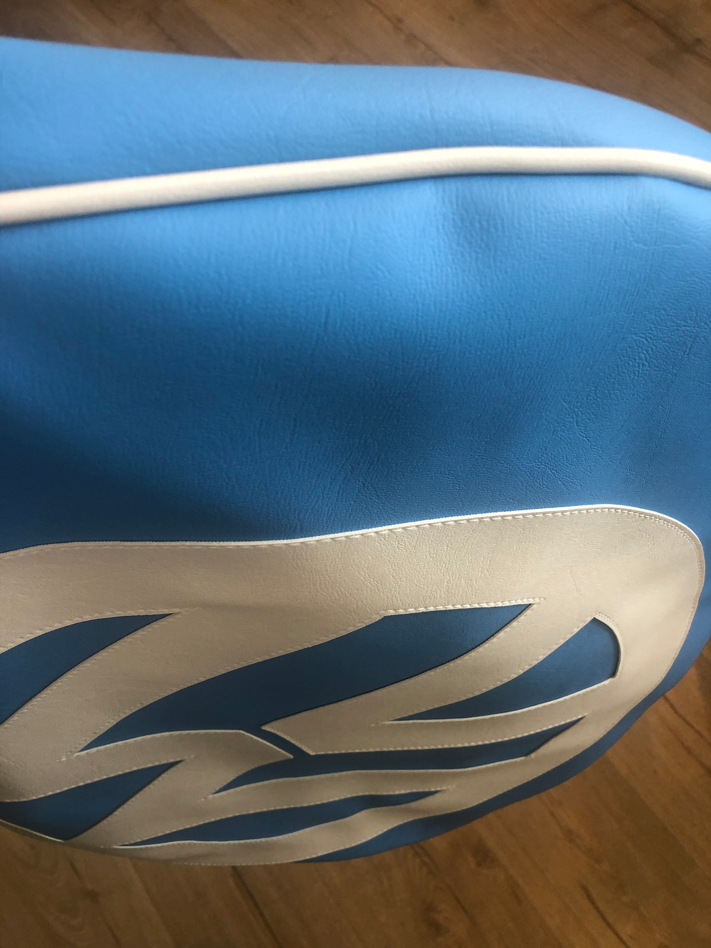 Spare Wheel Cover In Blue Bay Blue With White Logo