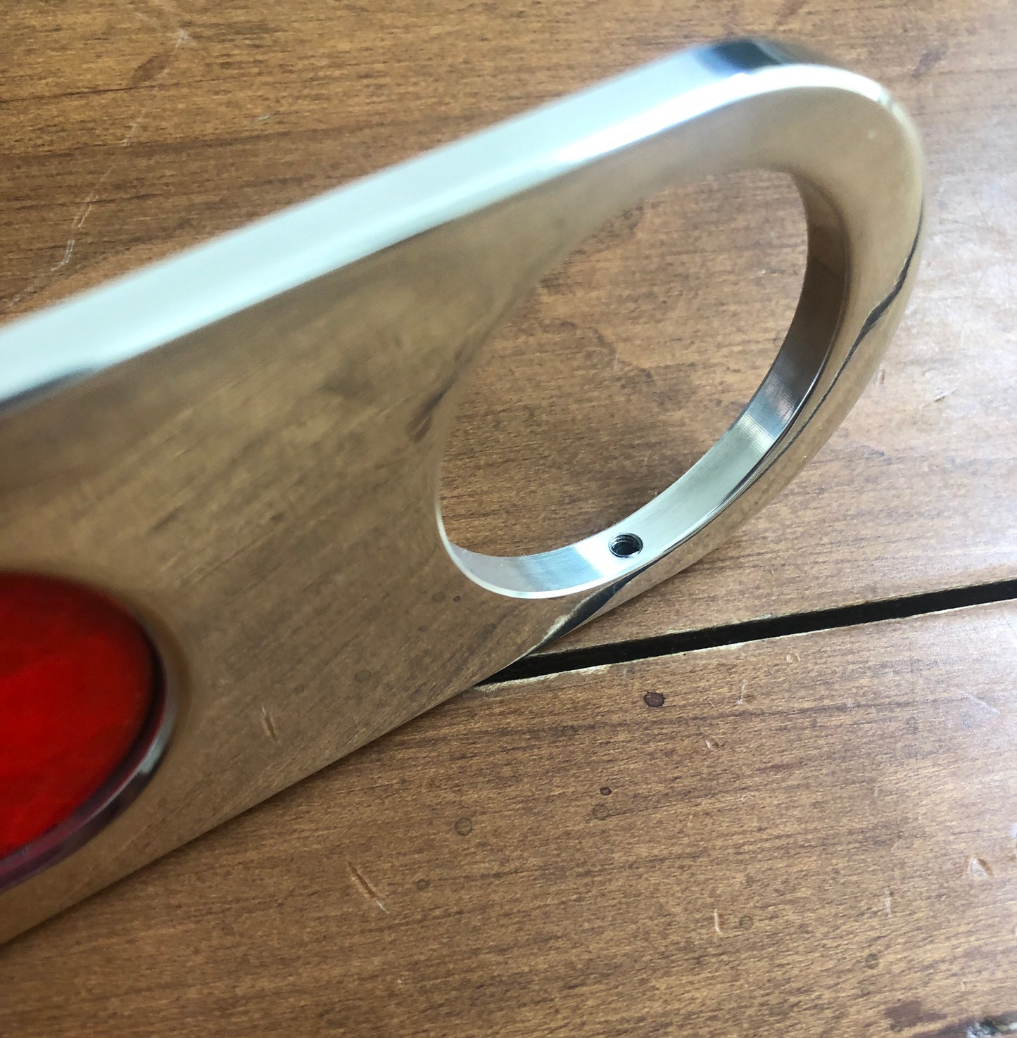 Twin Pipes Exhaust Trim With Reflective insert