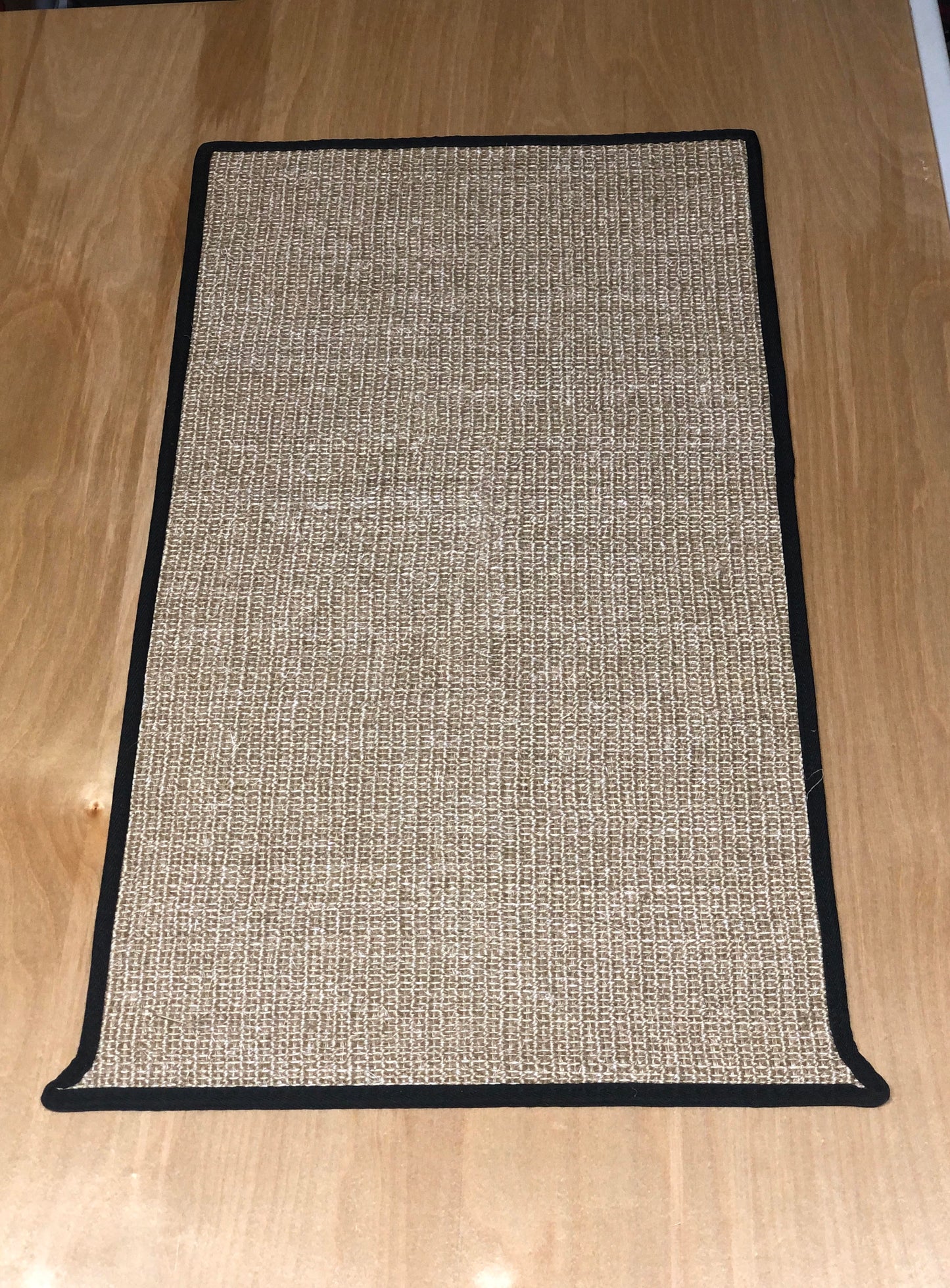 Sisal Walk Through Mat Fudge Color And Black Edge Trim