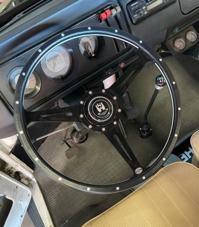 Steering Wheel - Vader Black - Fits Baywindow Bus.