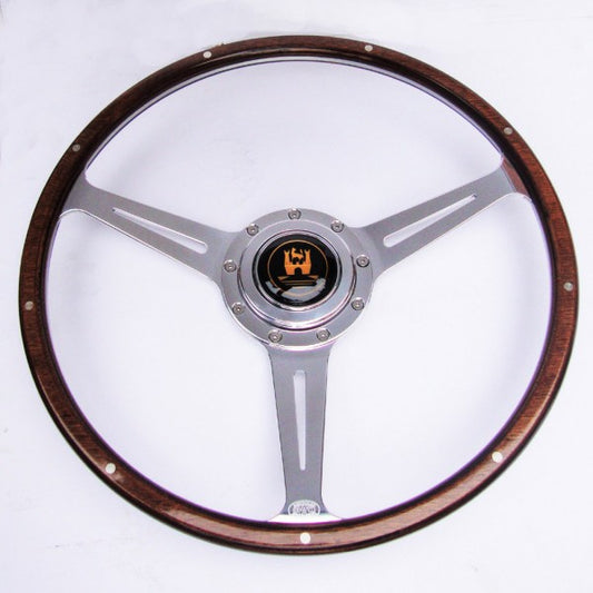 Steering wheel polished with slotted spokes by Aircooled Accessories .