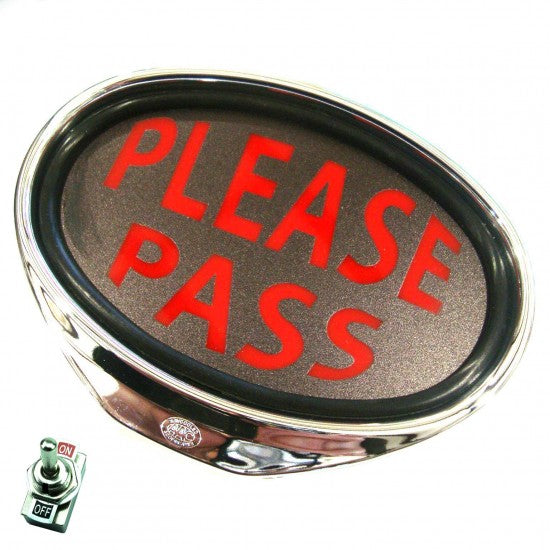 PLEASE PASS light sign