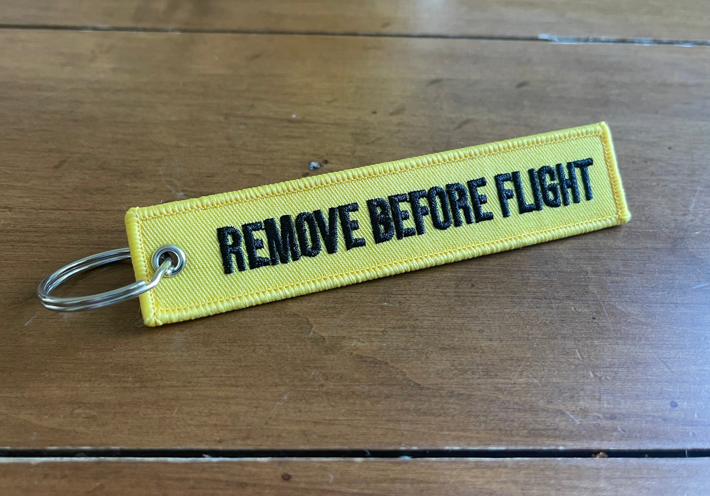 Remove Before Flight Keychain - Yellow