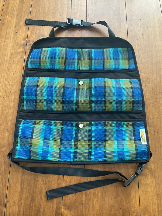 Seat Hanging Storage Westfalia Plaid - Blue