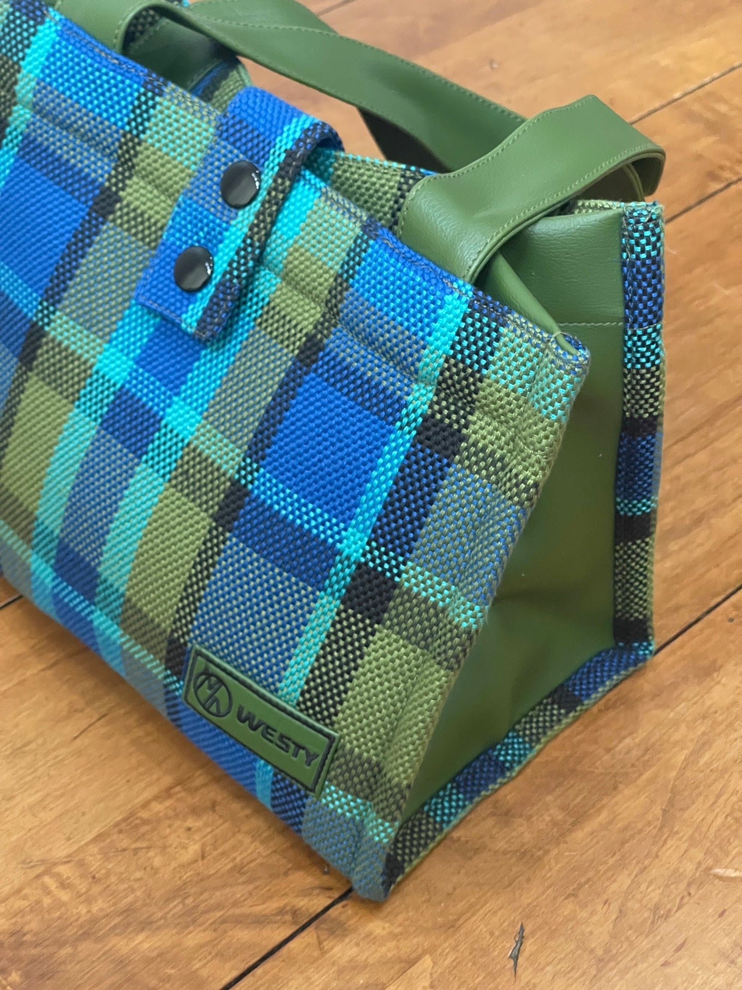 Westy Handbag in blue plaid