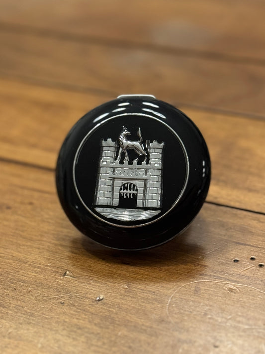 Horn Button Wolfsburg Crest Black And Silver