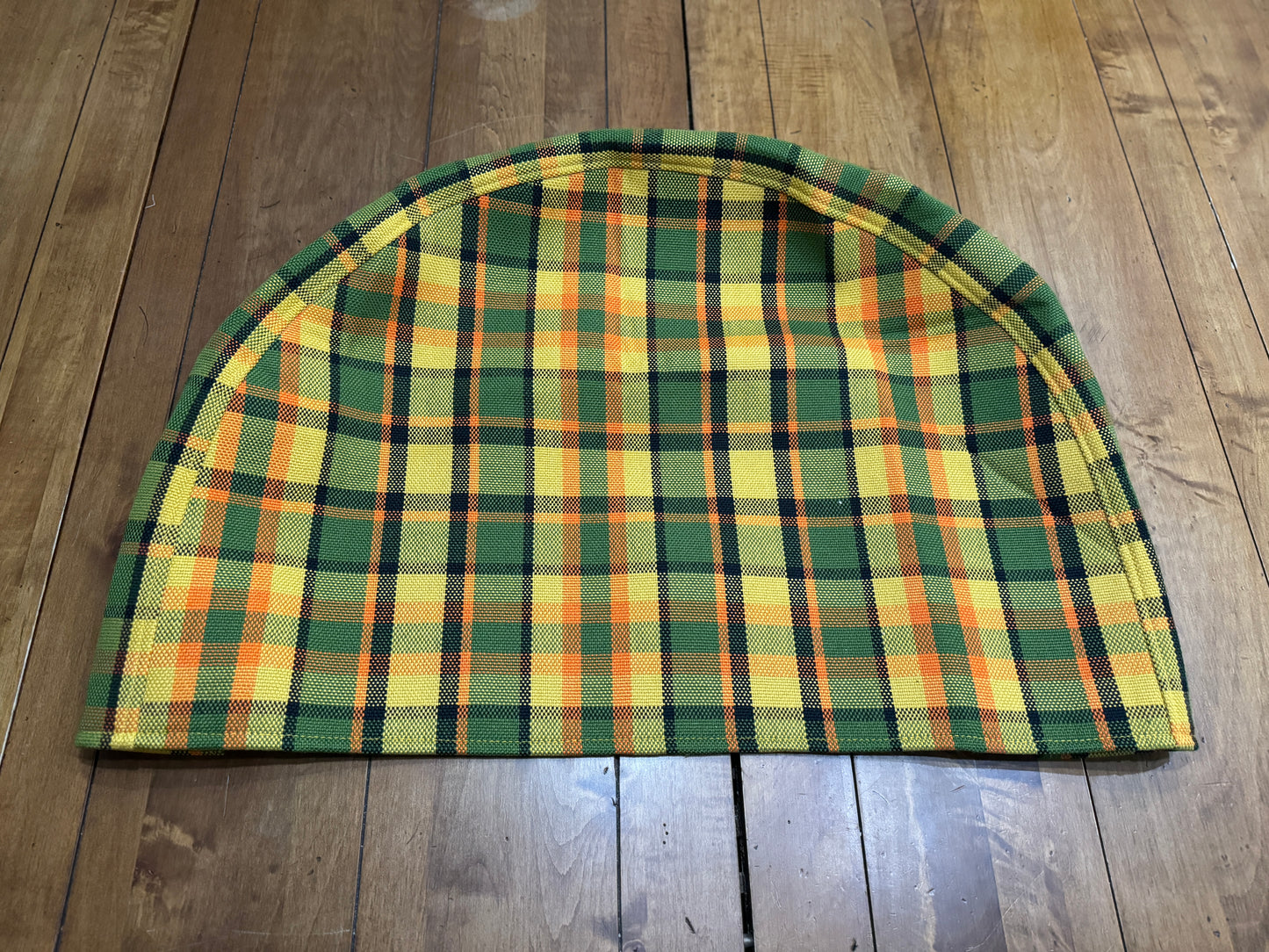 Westfalia Half Spare Wheel Cover in Plaid Yellow