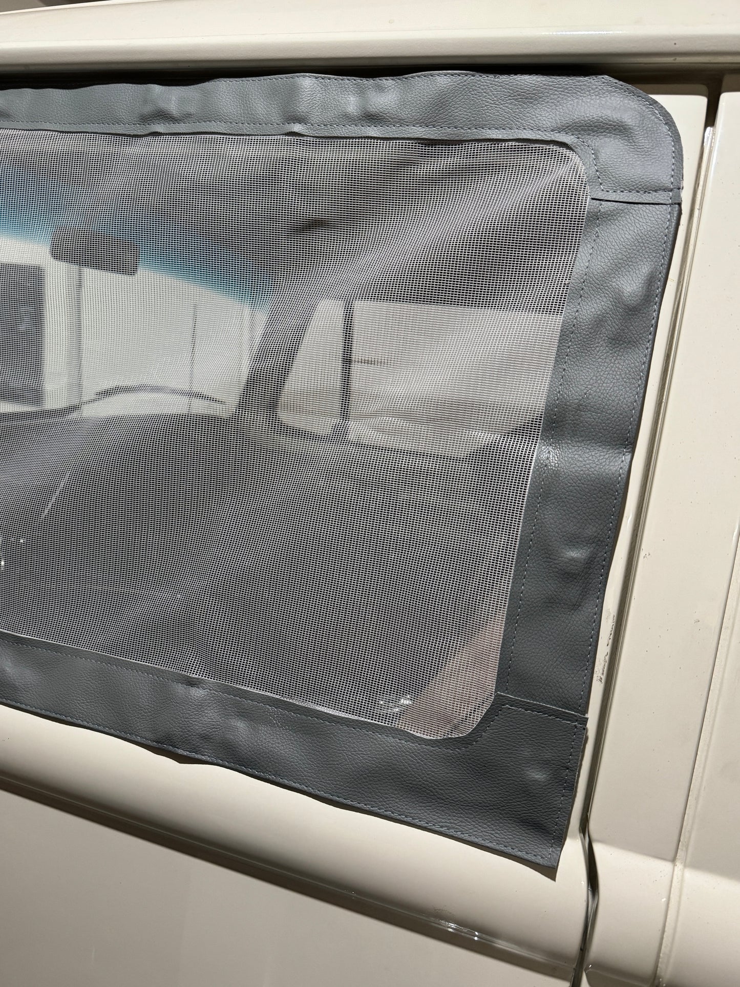 Pair of Magnetic Cab Window Mosquito Nets - Gray