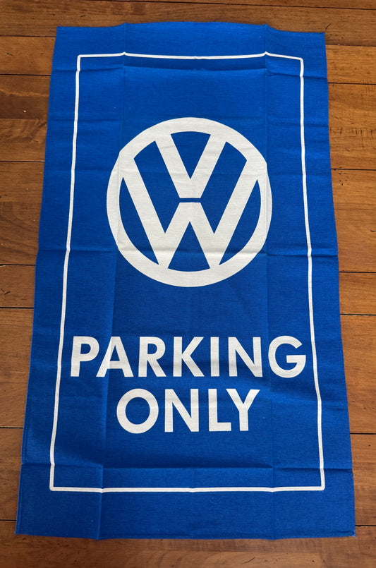 VW Parking Only Banner / Tea Towel
