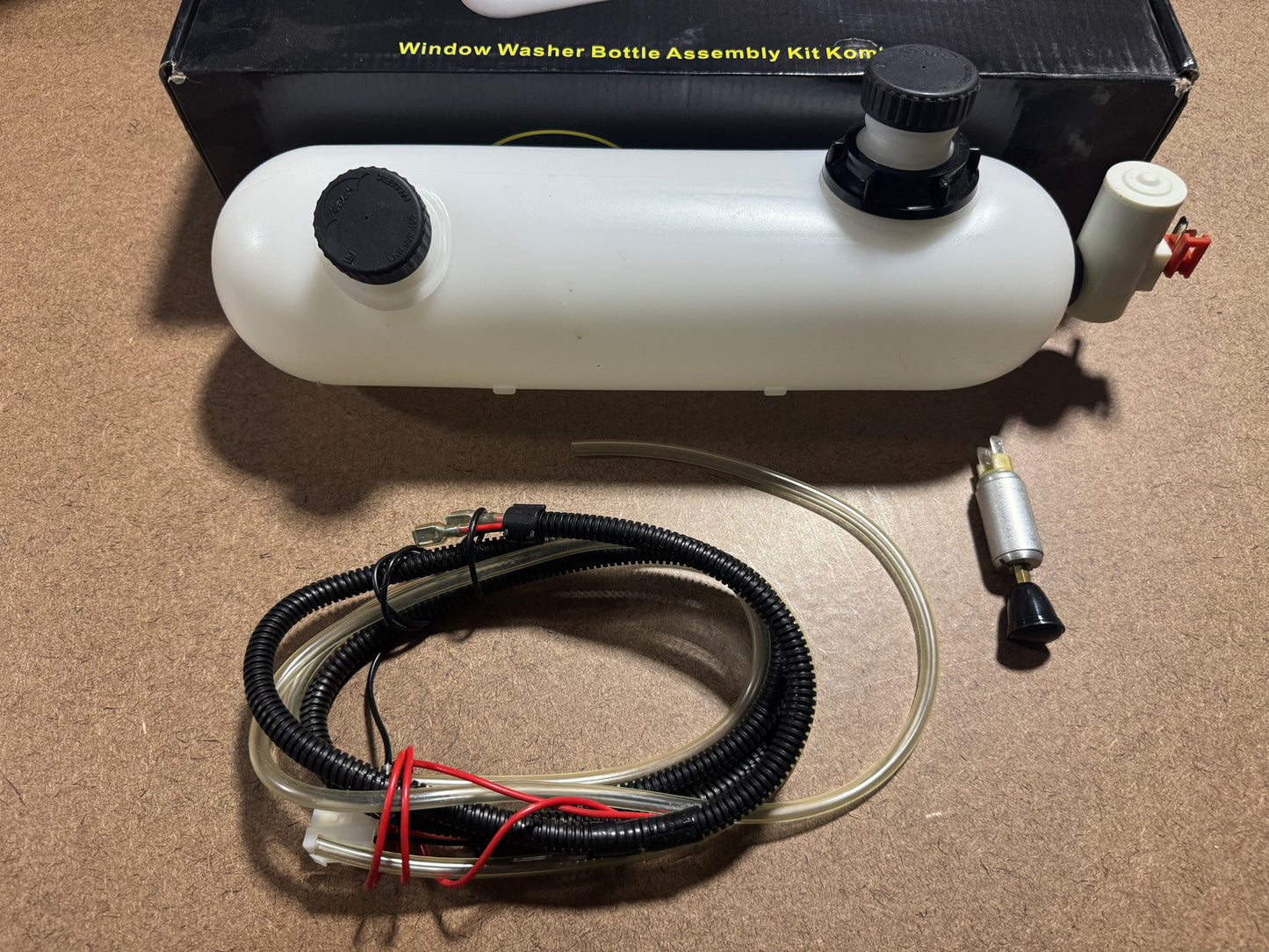 VW Bus Washer Bottle Kit With Electric Pump and Switch 1968-1979