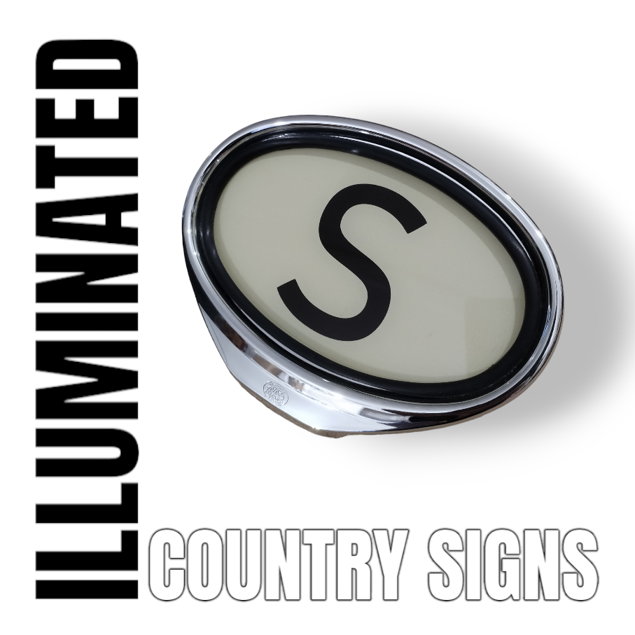 Illuminated S country sign by AAC