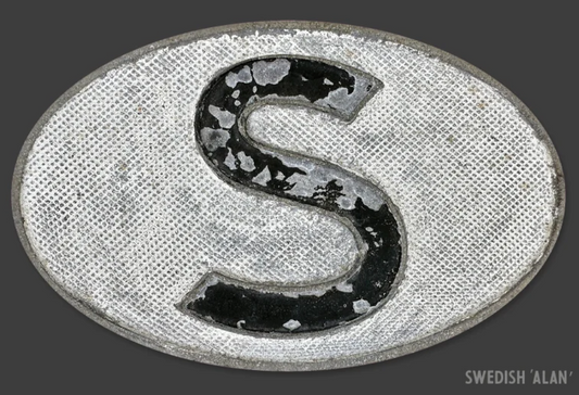 MAGNETIC SWEDEN "S" COUNTRY BADGE - Alan