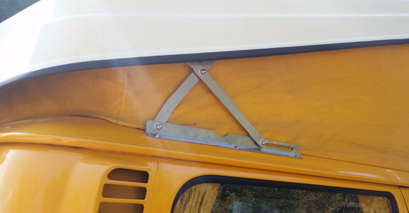 Late Baywindow Bus Westfalia Pop Top Hinges - Stainless Steel