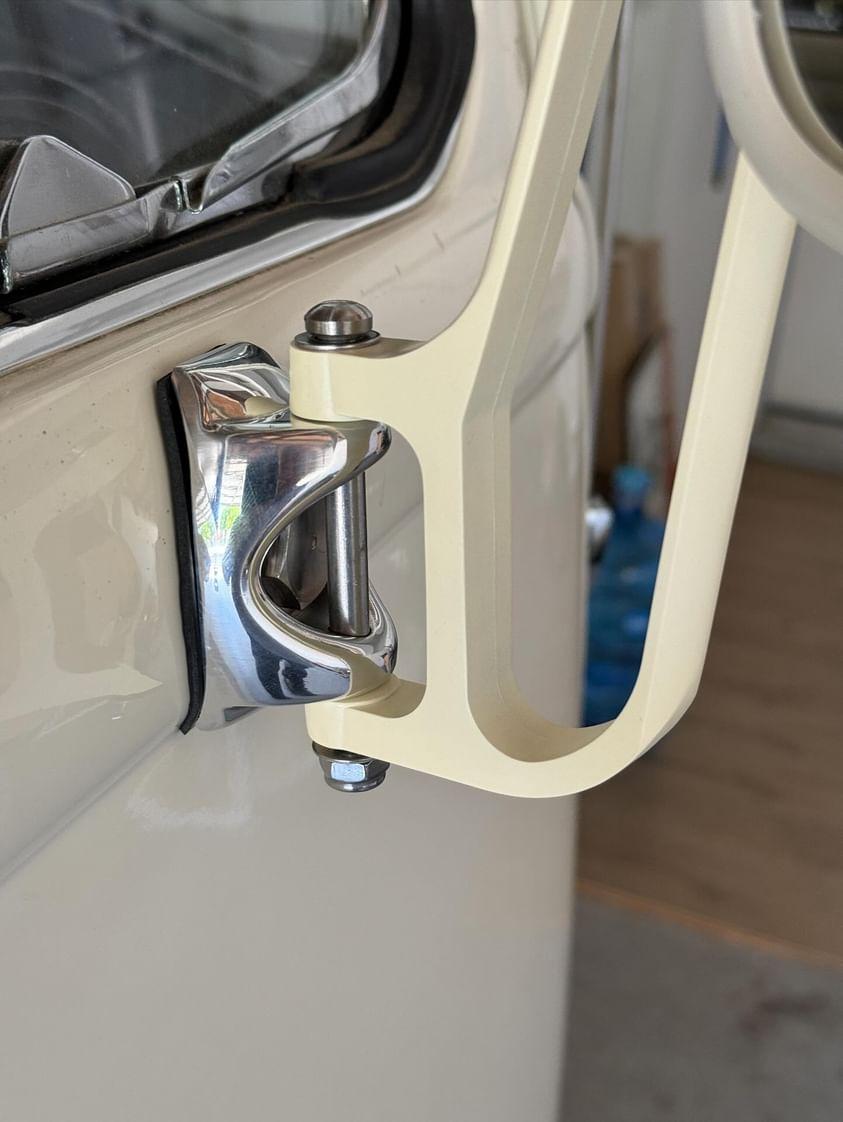 Mirror arms M194 and Mounting Bracket for Baywindow Bus (pair) - Ivory