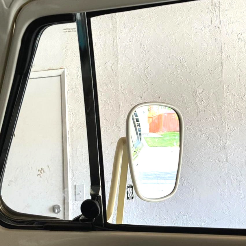 Mirror arms M194 and Mounting Bracket for Baywindow Bus (pair) - Ivory