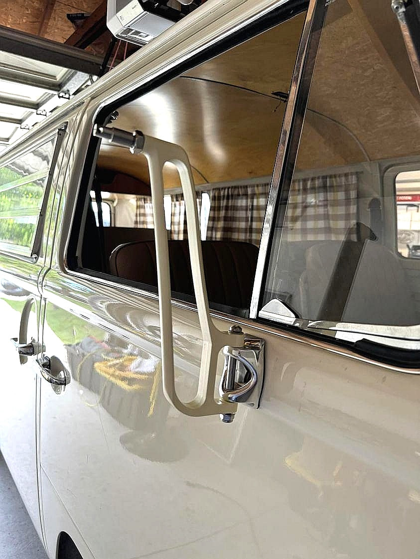 Mirror arms M194 and Mounting Bracket for Baywindow Bus (pair) - Ivory