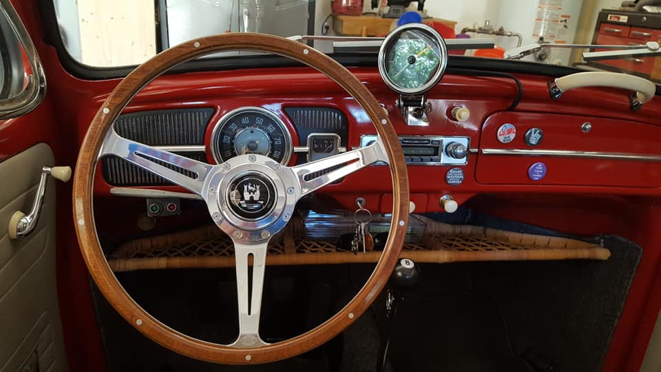 Steering wheel by Aircooled Accessories for Beetle/Ghia/Type3 - Slotted.