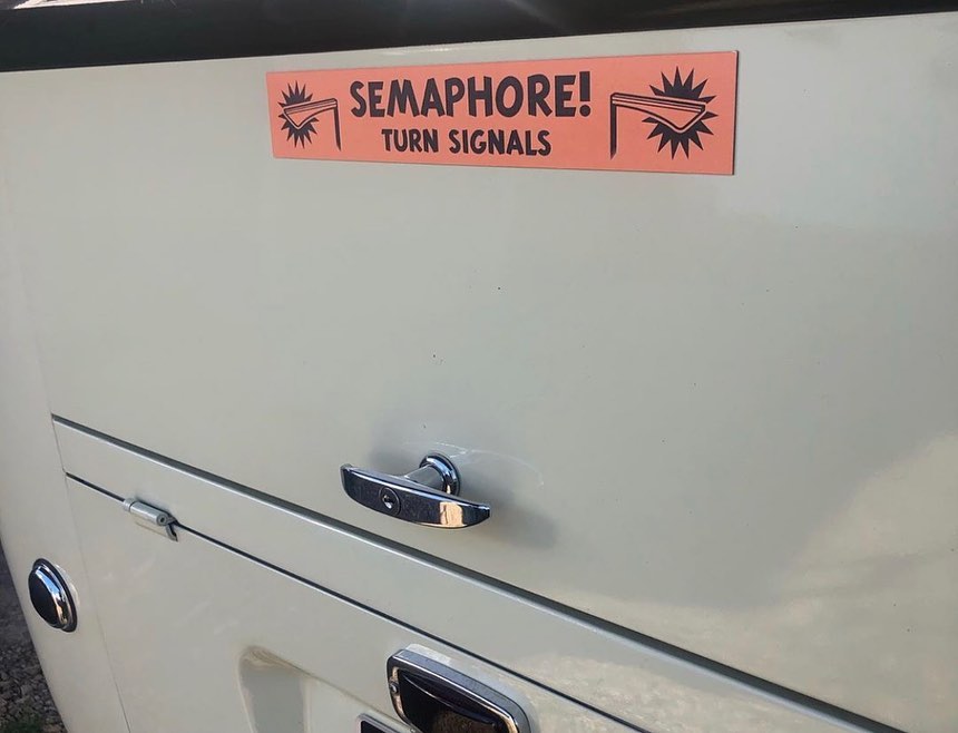 SEMAPHORE TURN SIGNALS MAGNET OR STICKER