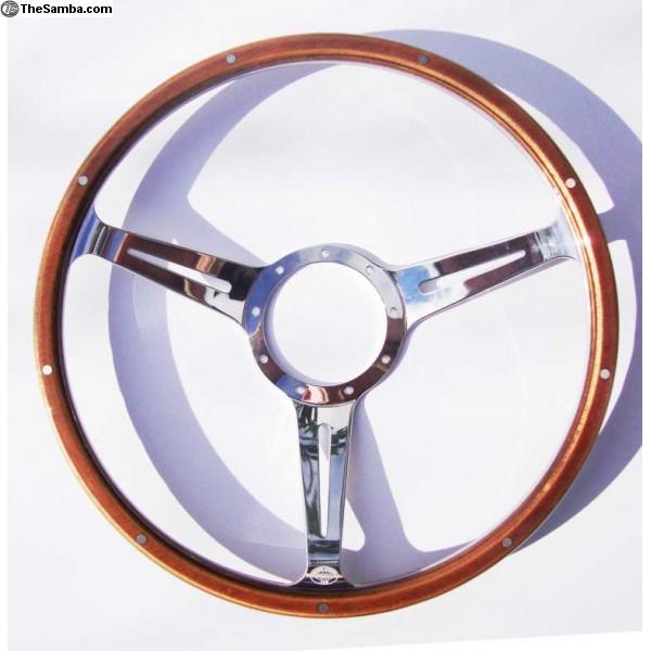 Steering wheel by Aircooled Accessories for Beetle/Ghia/Type3 - Slotted.