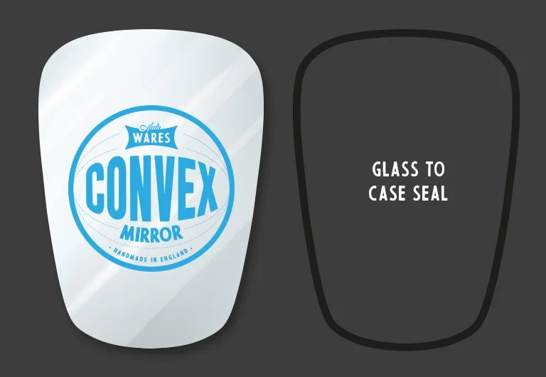Elephant Ear Convex Mirrored Glass, Splitscreen - GLASS ONLY