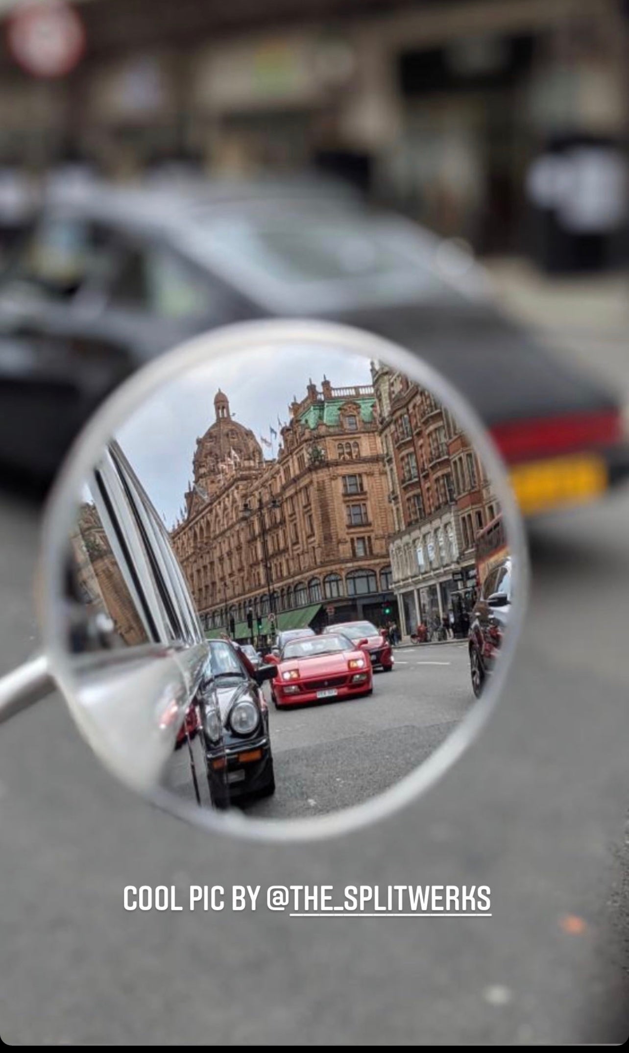 Splitscreen Bus Convex Unpolished Mirror.