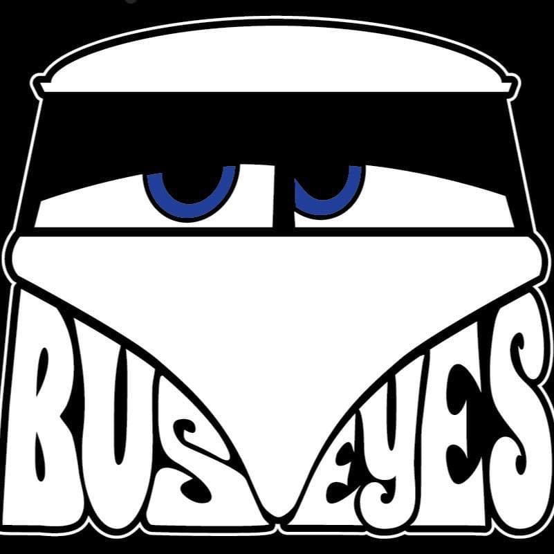 Buseyes Wonky Eyes Front Screen Cover Split Bus - Black or Gray.
