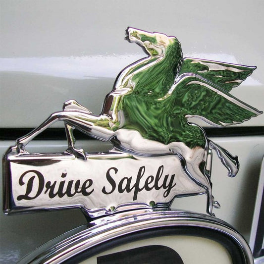Pegasus Chromed Drive Safely License Plate Topper