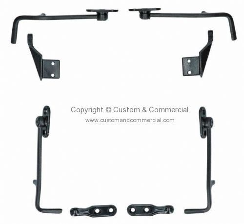 Tail And Side Gate Latch / Hook And Eyelet Set Complete 8 Piece set - Fits Bus '55-'79
