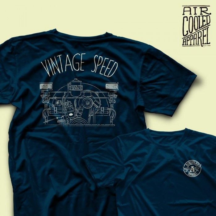 Vintage Speed Blue T Shirt